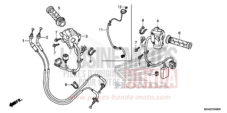 COMMUTATEUR/CABLE de Integra 750 CANDY CHROMOSPHERE RED (R381) de 2019